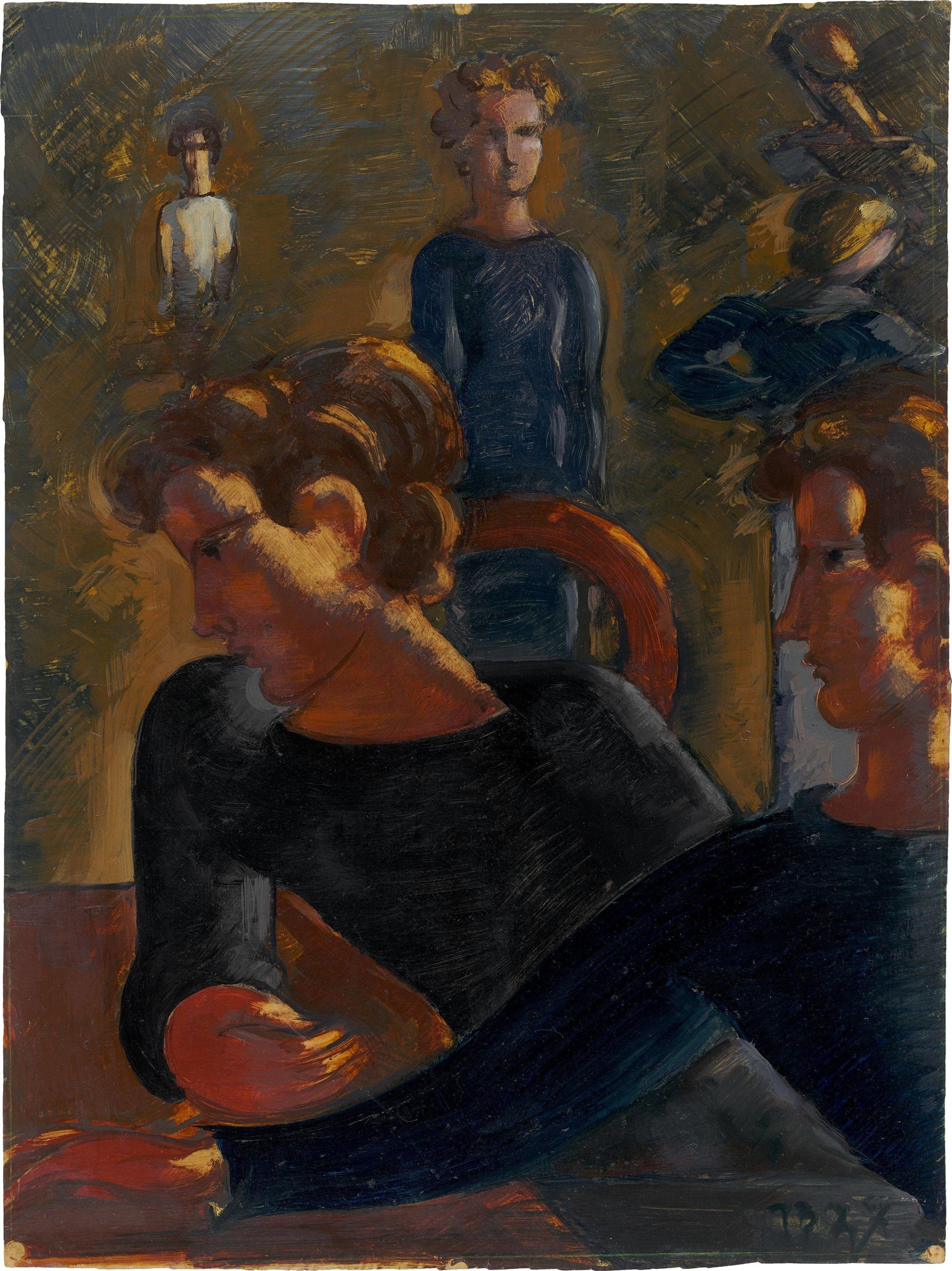 Szene am Tisch II - Oskar Schlemmer 