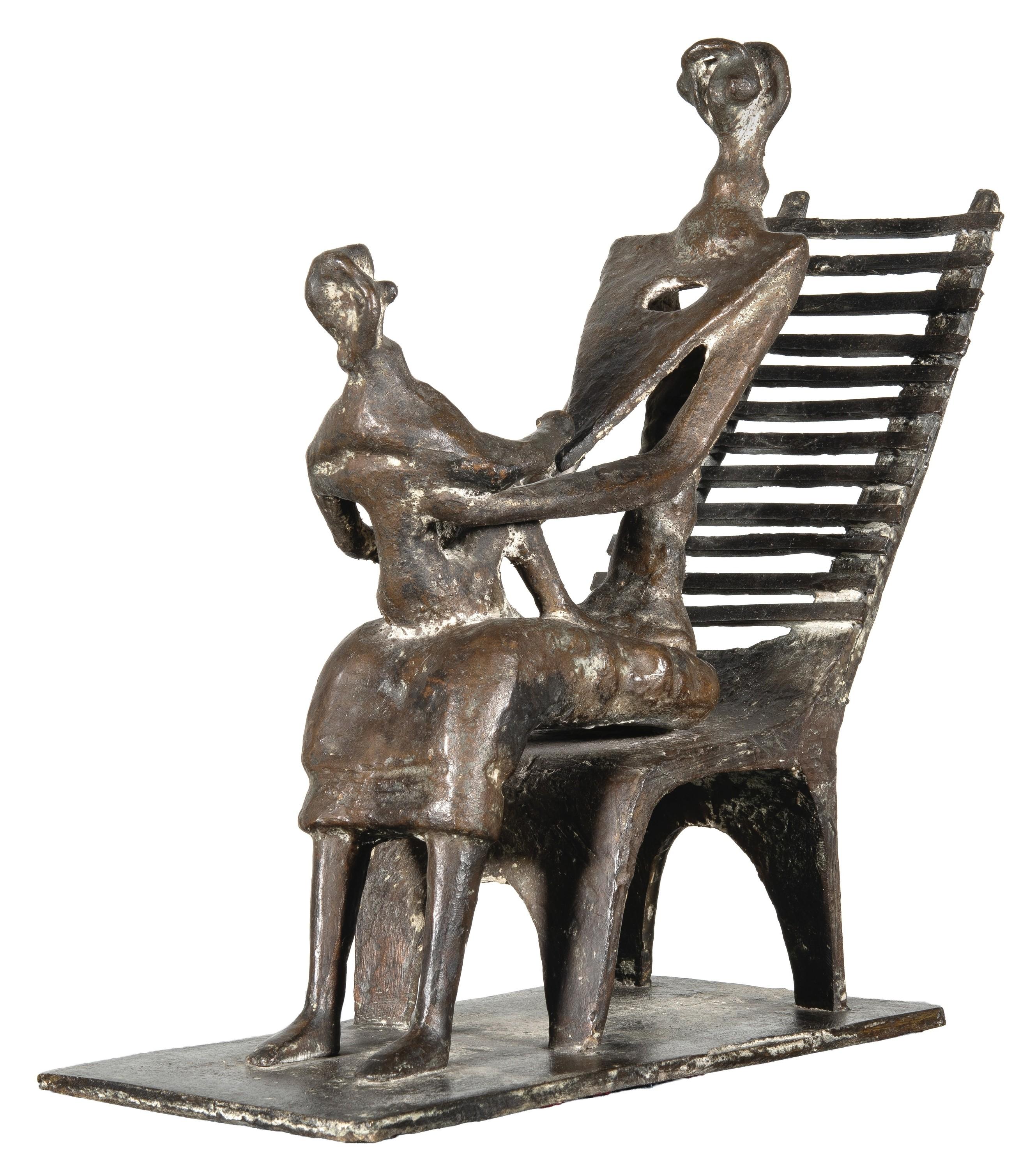 Mother and Child on Ladderback Chair - Henry Moore 